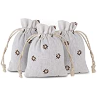 Los mejores  - Desconocido 20 pcs Chic algodón Yute cordón Bolsas Bolsas de Regalo Boda Favor Bolsas de joyería 3-5 &quot-x 4.7&quot-
